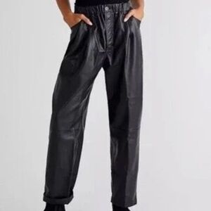 NWT Free People Camille  Vegan Leather Pants Size Small